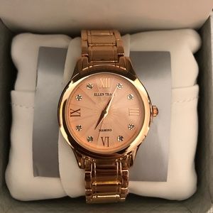 ELLEN TRACY DIAMOND COLLECTION ROSE GOLD WATCH